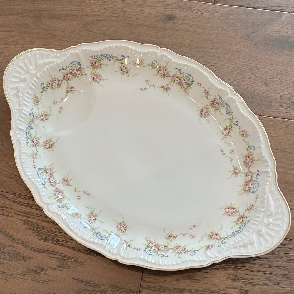 VINTAGE! Theodore Haviland juice well serving platter